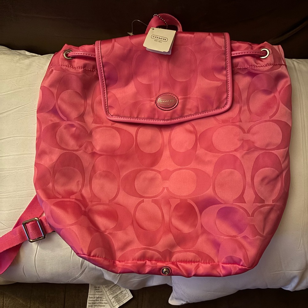 Coach Pink Women's Backpack - Picture 2 of 12
